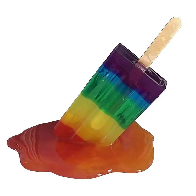 

Ice Cream Resin Ornaments Artificial Melting Popsicle Sculpture Summer Cool Popsicle Home Decoration Resin Art