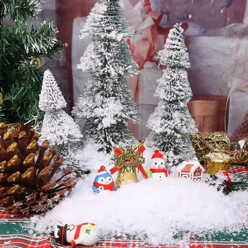 Искусственный снежный порошок Рождественская елка Снежинки пыльцы Пушистые