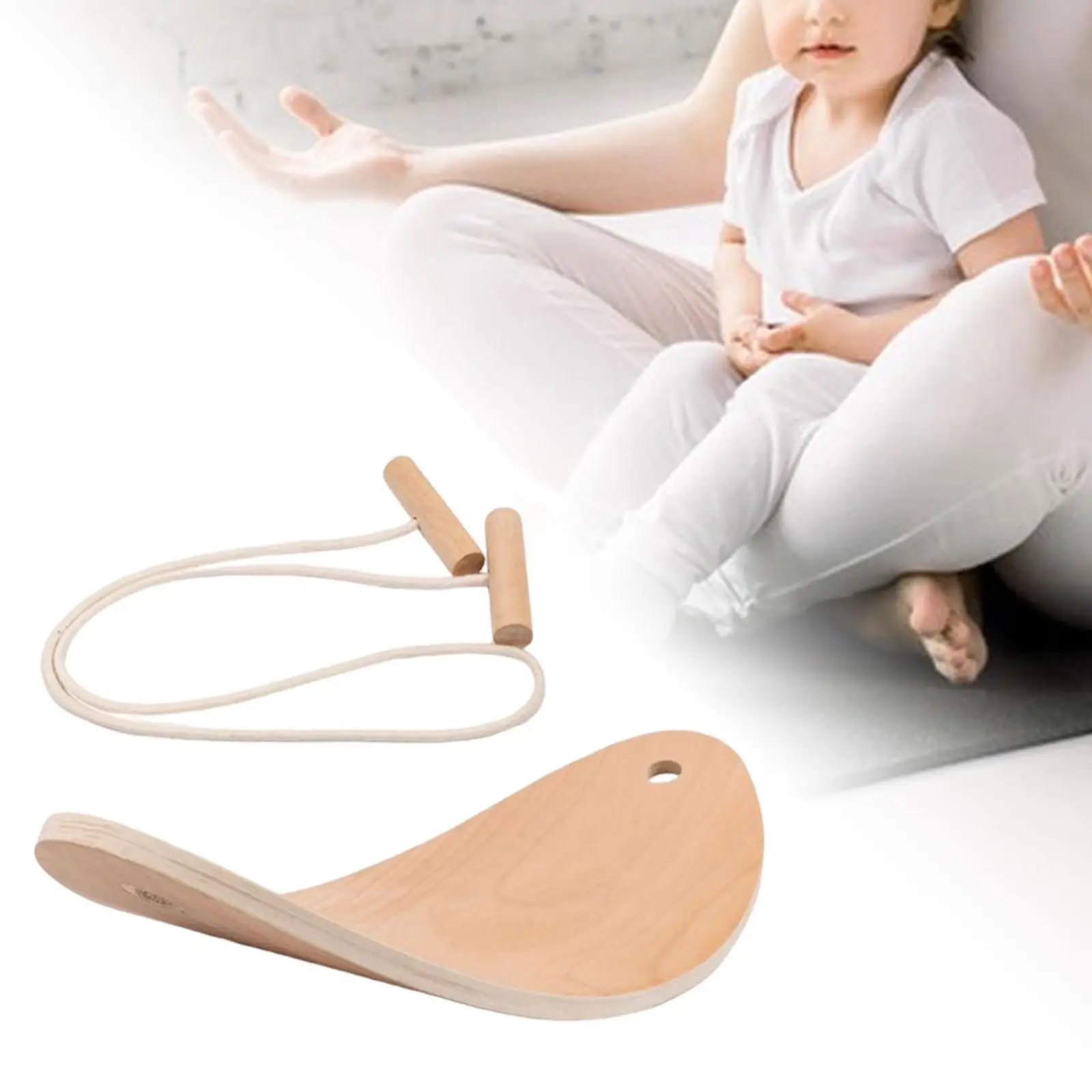 

Wood Kids Wobble Balance Board Balancing Board Children Toy Montessori Rocker Seesaw Yoga Training for Exercise Home Gift