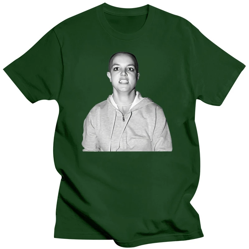 Новая модная мужская футболка в стиле хип-хоп с короткими рукавами Britney Spears Bald And