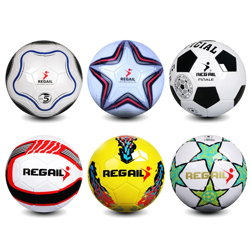 5PCS Football Soccer Pvc Adult Training Football Explosion-Proof Youth Games Soccer Accessories 3D Effect Leather Soccer