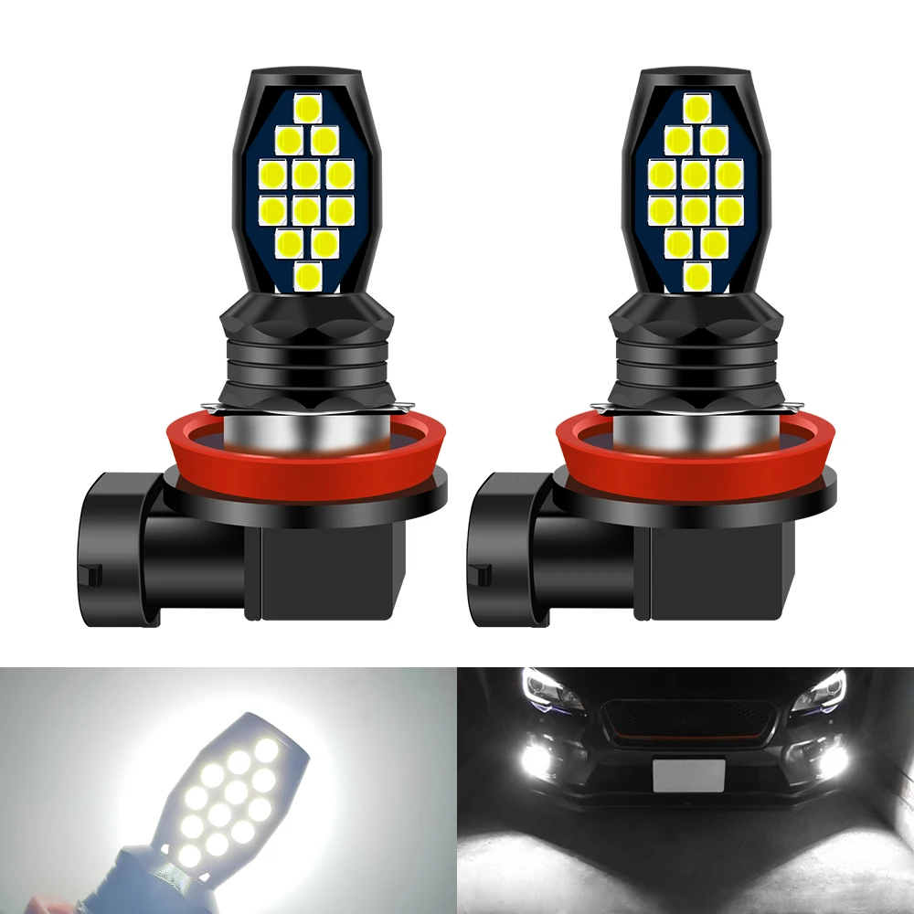 

2 шт. H11H8 передняя противотуманная фара H4 Светодиодная лампа 3030 24 SMD 9005 9006 отличный Heldere автомобильный туманный свет H7 H16 P13W
