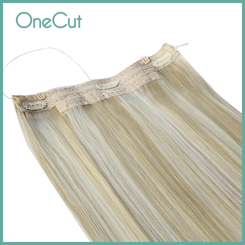 Invisible Hidden Secret Fishing Wire Remy Hair
