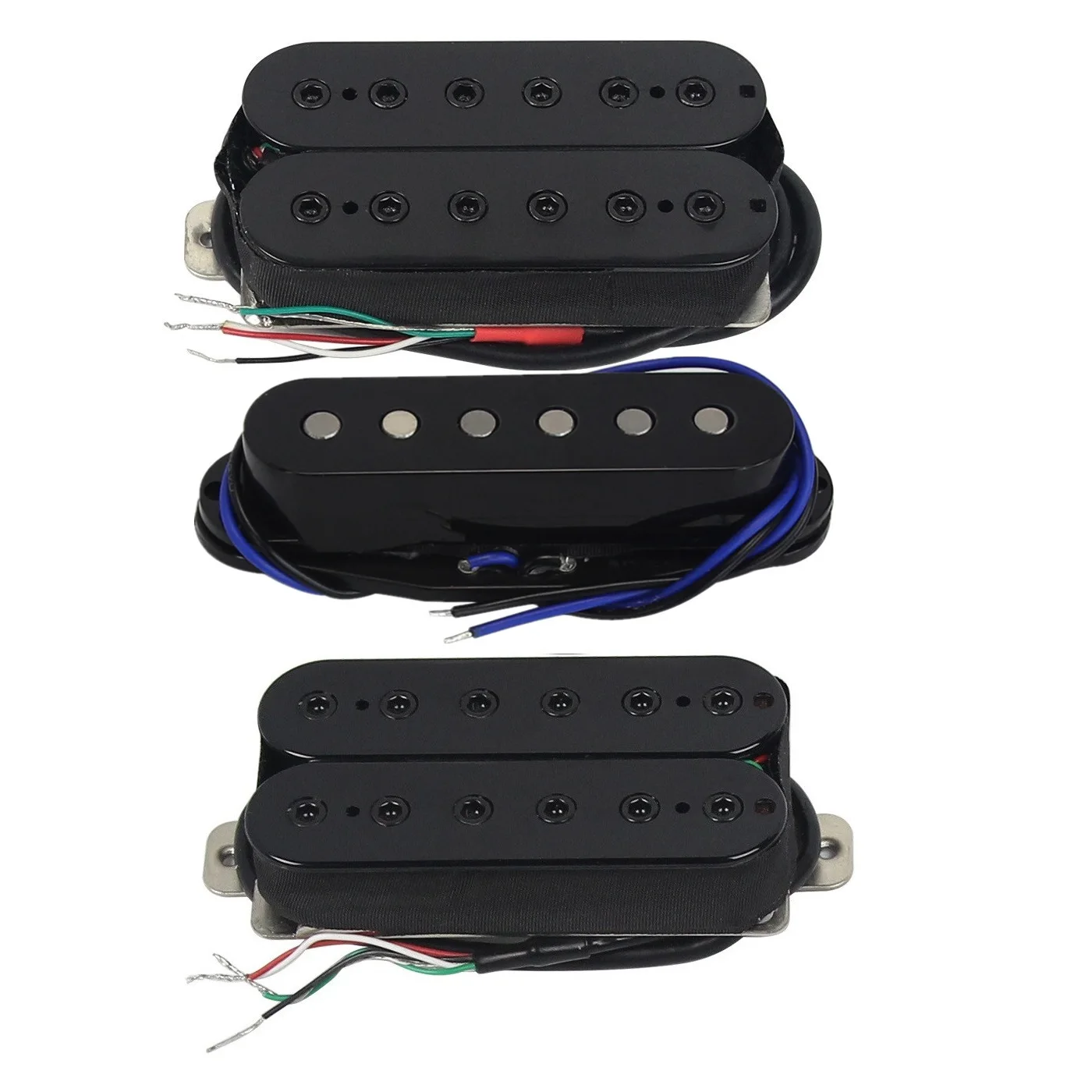 

FLEOR 3 шт. Alnico 5 HSH набор пикапов для гитары Humbucker + одна катушка пикап черный HSH Запчасти для электрогитары