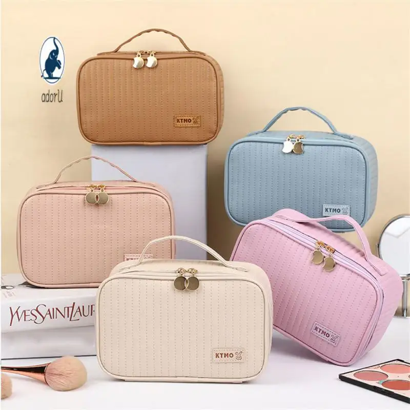 

High Capacity Wholesale Travel Portable Makeup Bag Ultrasound Travel Portable Cosmetic Bag Must-have Stylish Embossed Women's