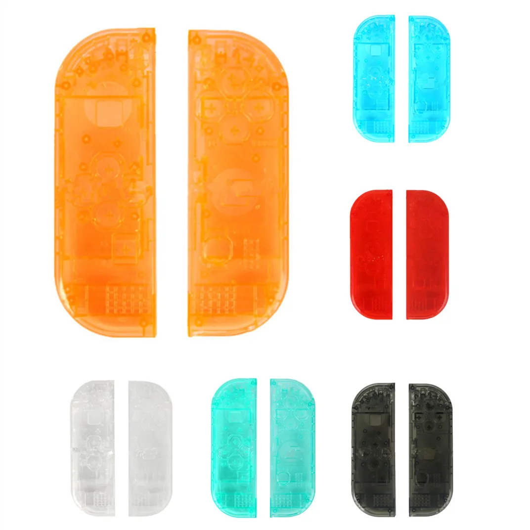 

Transparent/Red/Orange/Green/Black/Blue Optional L+R Hard Plastic Case Housing Shell Replacement For Nintendo Switch Joy-Con