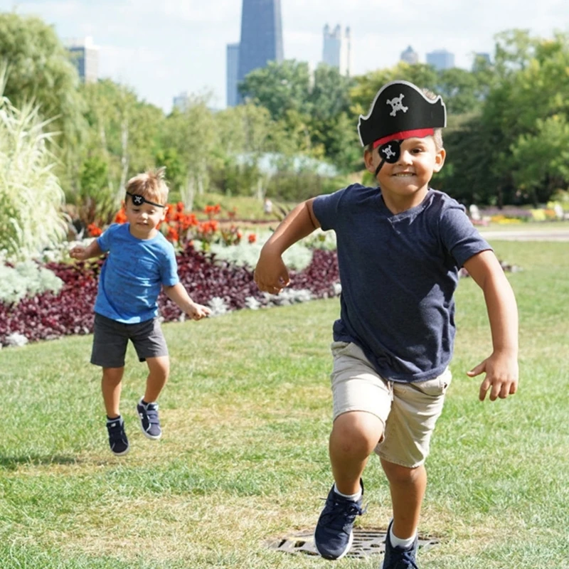 

Pirate Hat Hairband EyePatch Halloween Cosplay Party Costume Festival Holiday Props Role Play Dress Head Drop Shipping