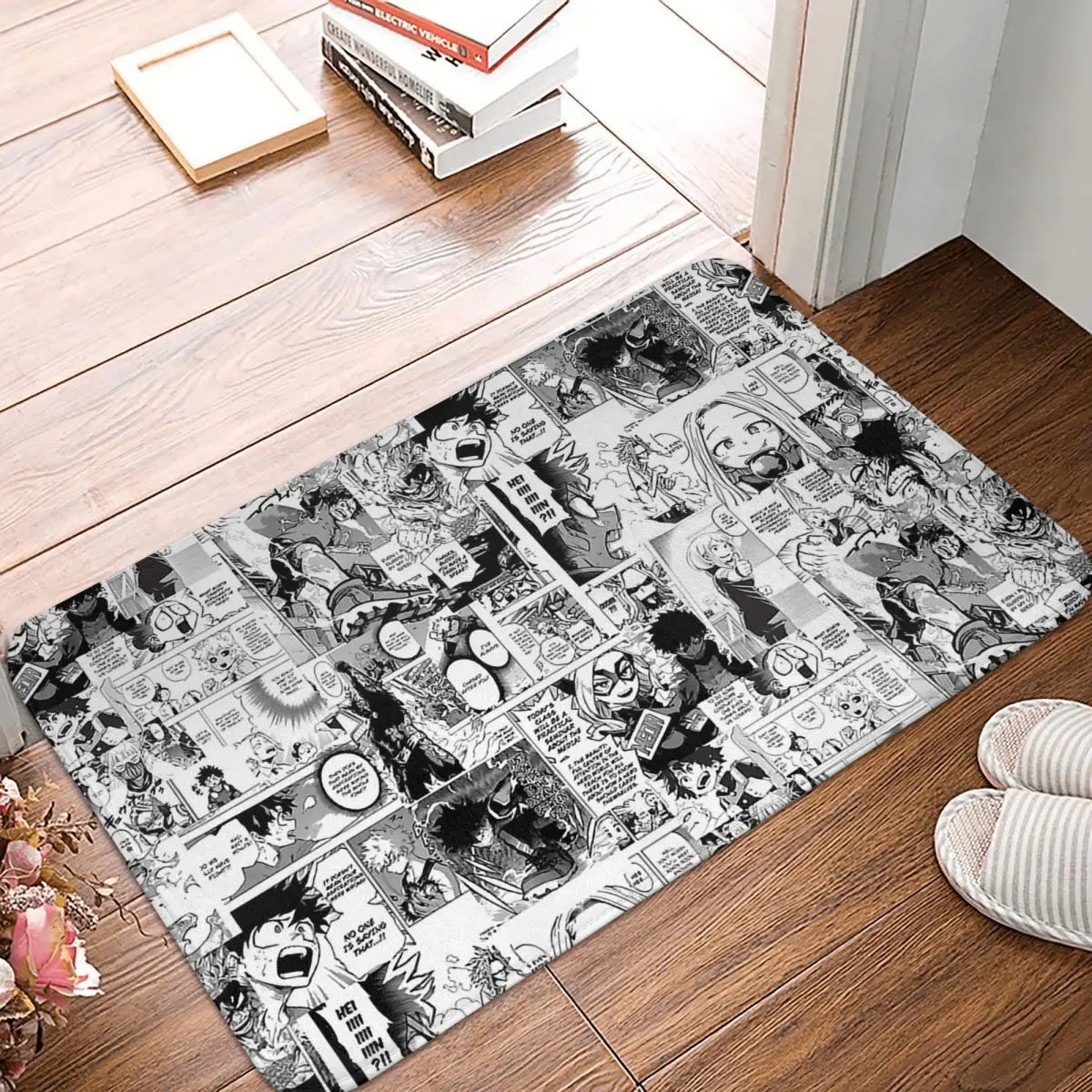 

My Hero Academia All Might Manga Non-slip Doormat Bath Mat Manga Essential Balcony Carpet Welcome Rug Bedroom Decor
