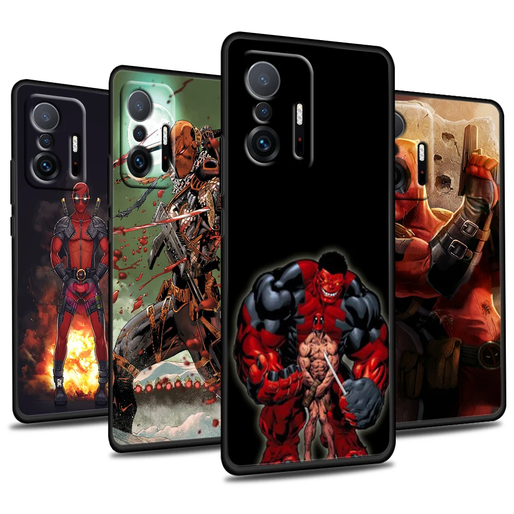 

Avengers Marvel Deadpool Art For Xiaomi Mi 11 10 Ultra 11T 10T Note10 Pro Lite 11i 10i 10S 5G Soft TPU Black Phone Case Cover