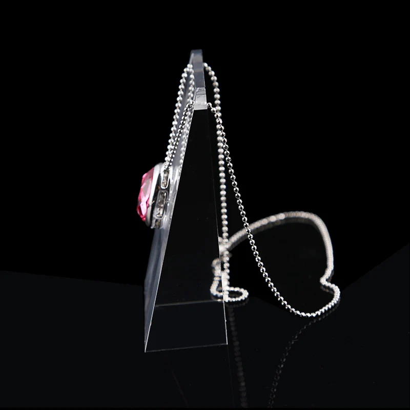 New Style Earrings Necklace Pendant Solid Acrylic Clear Chain Jewelry Display Stand Storage Racks Organizer Holder Showcase