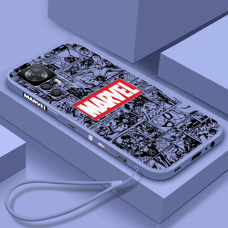 

Avengers Marvel Logo Comics For Redmi K50 K40 K40S Gaming K30 10C 10 10X 9A 9 9T 9C 9AT A1 11 5G Liquid Left Rope Phone Case