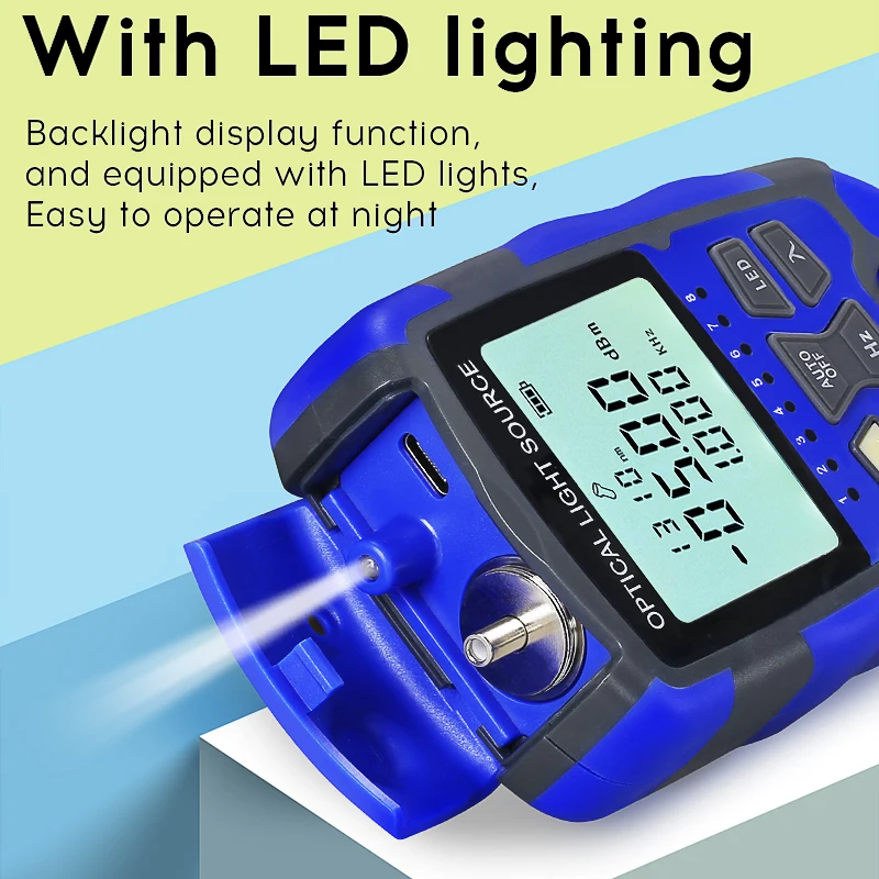 COMPTYCO AUA-MC1315 Rechargeable Mini Stable Light Source 270Hz/1000Hz/2000Hz Single Mode 1310nm/1550nm Fiber Optic Tester Tools