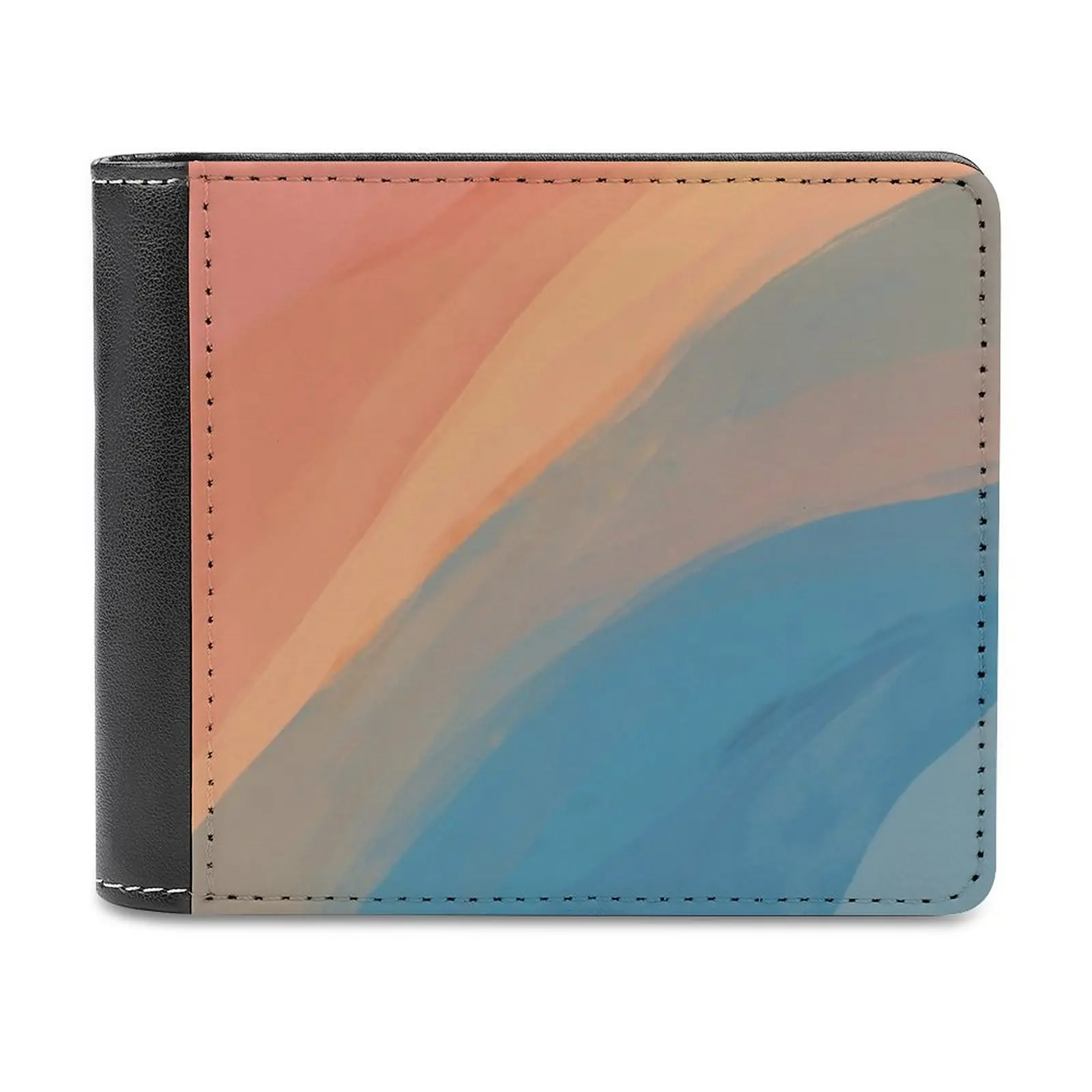 

Красочный кожаный кошелек с абстрактным рисунком акварелью, Женский Роскошный кошелек с рисунком Моргана Харпера Николса, персонализированный