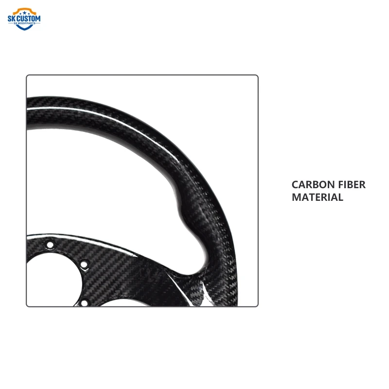 Рулевое колесо из углеродного волокна D-образной формы универсальное плоское