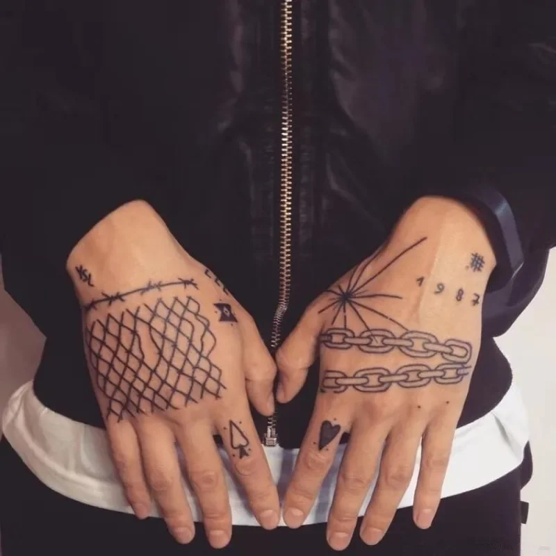 Магазин Luna ретро Солнце Луна геометрическая звезда временная татуировка