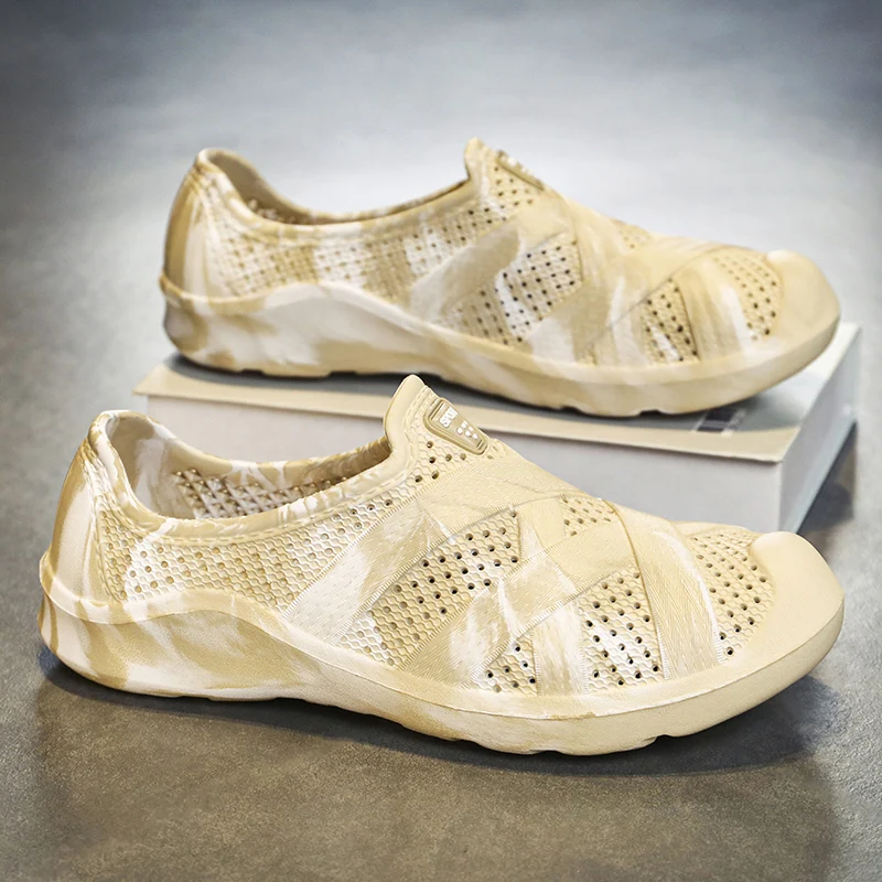 Мужские камуфляжные пляжные сандалии дышащие шлепанцы для воды без застежки