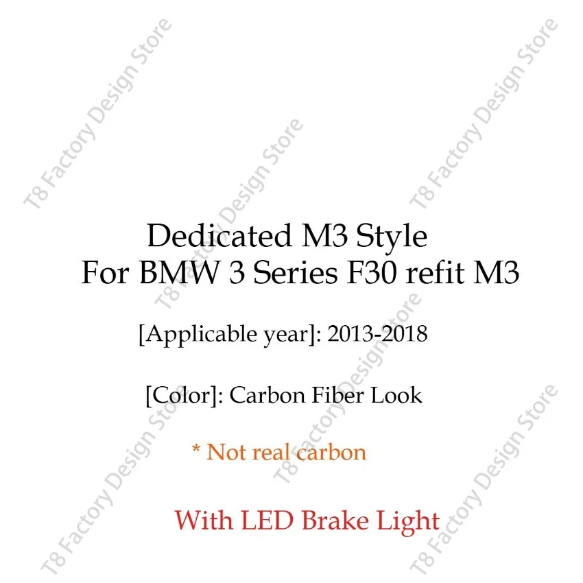

Для BMW 3 серии F30 Dedicated M3 Style 2011-2019 задний бампер, диффузор, спойлер, разделительная пластина, комплект кузова, тюнинг, автозапчасти