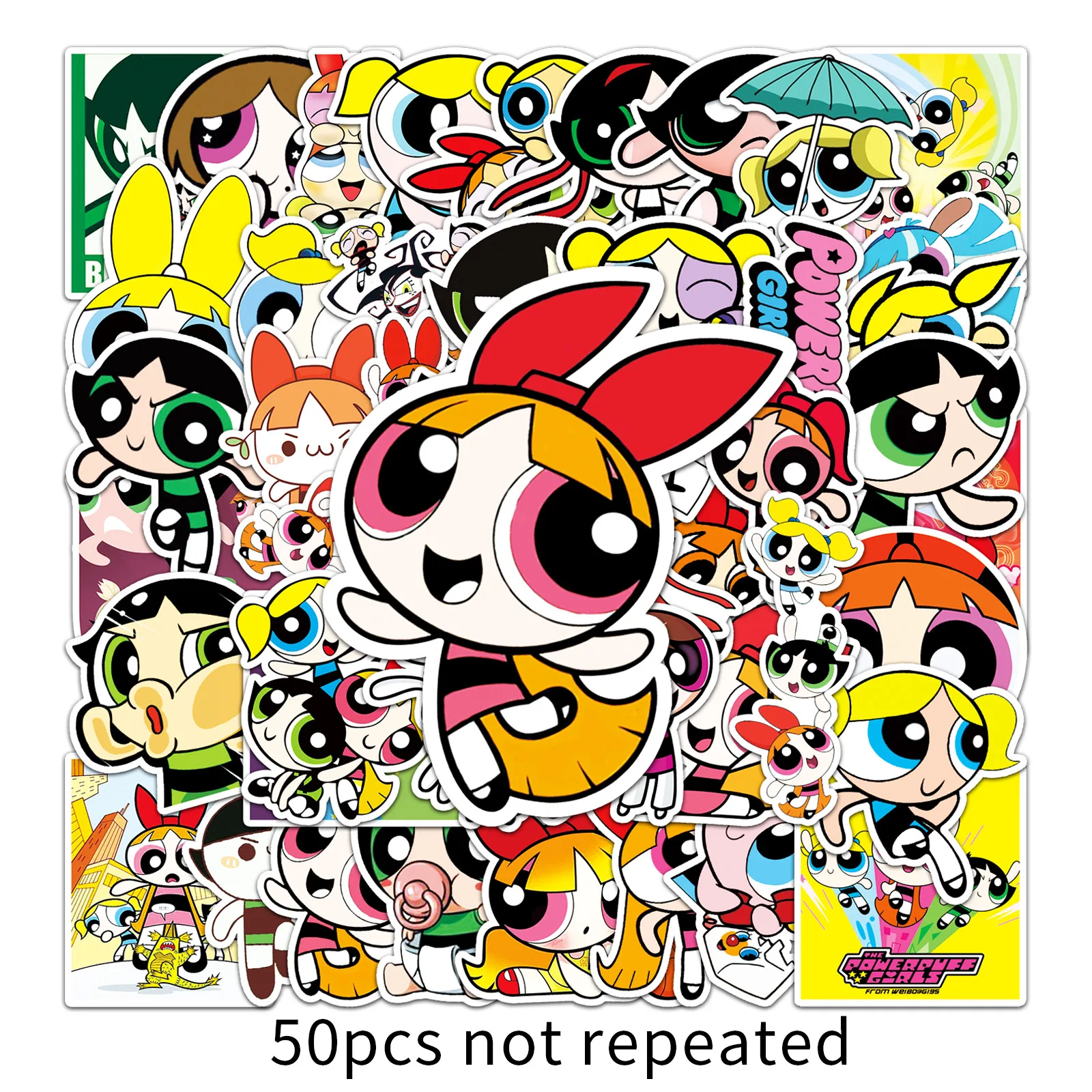

50 Pcs Cartoon Flying Anime Little Policewoman Personality Fashion Stickers Laptop Suitcase Car Stickers Gift Toys