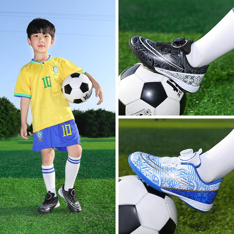 2023 Soccer Shoes Kids Boy New Brand Professional Indoor Football Boots Children Lightweight Outdoor Futsal Sneakers Size 30-39