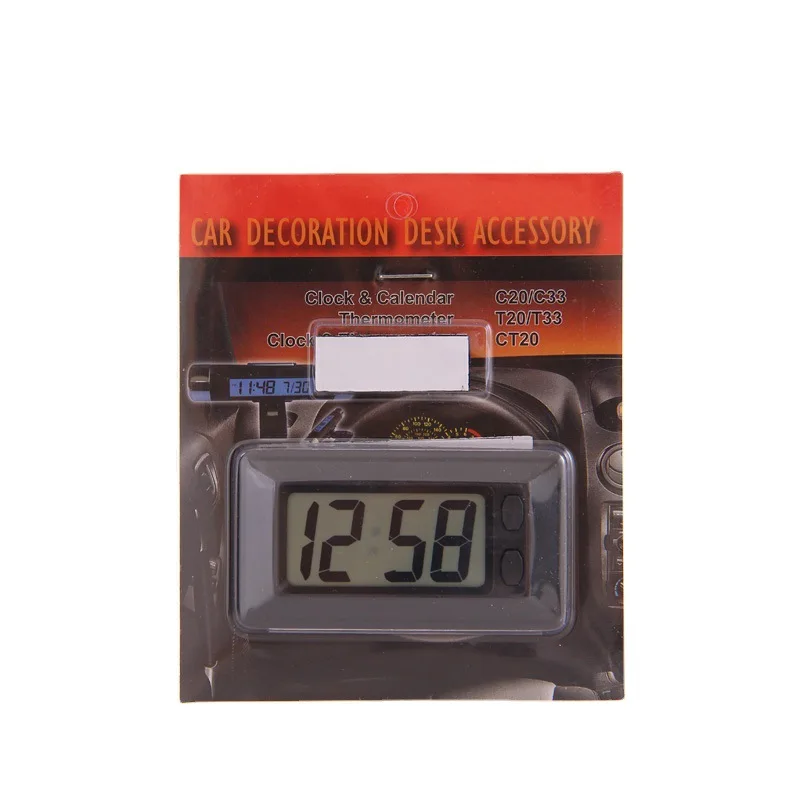 

LCD Digital Display Car Vehicle Dashboard Clock With Calendar Display Portable Accessories High Quality Clock Electronic Clock