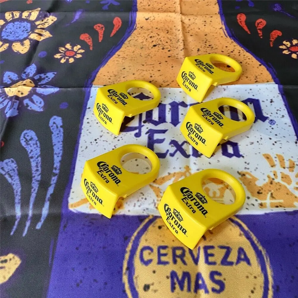 Set of 6pcs Corona-Rita beer bottle drink clips holder beer bottle clip for Schooner & Goblet Glasses (3 Yellow+3 Blue)