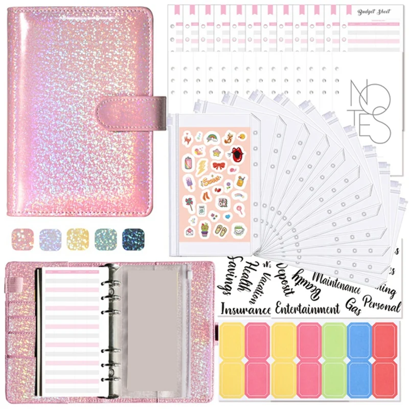 

A6 Budget Planner Binder With Zipper Envelopes Cash Envelopes For Budgeting, Money Organizer For A6 Cash Budget Binde