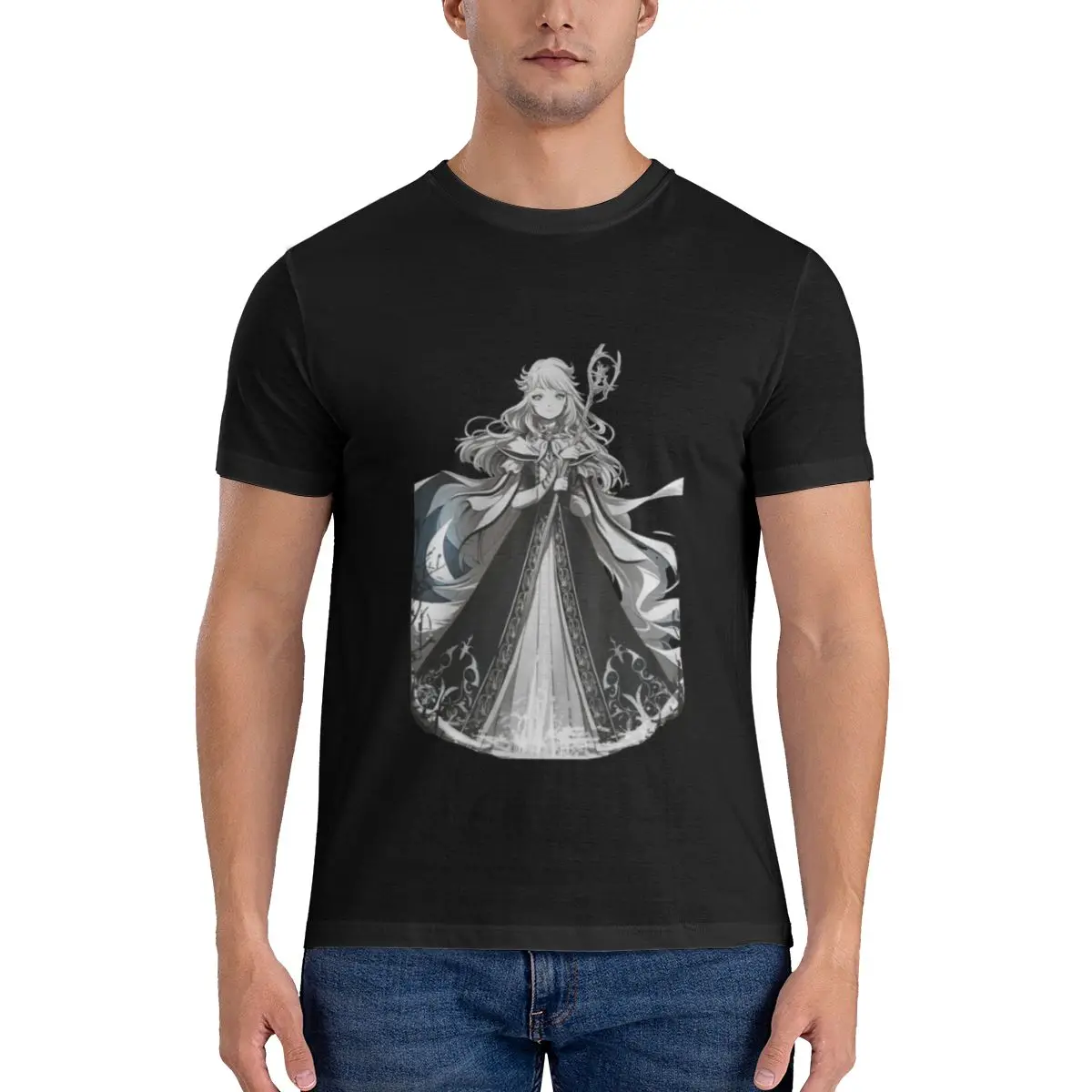 Мужская футболка Funny The Gods Are Deadları Witch Anime Топы с принтом свободные и облегающие