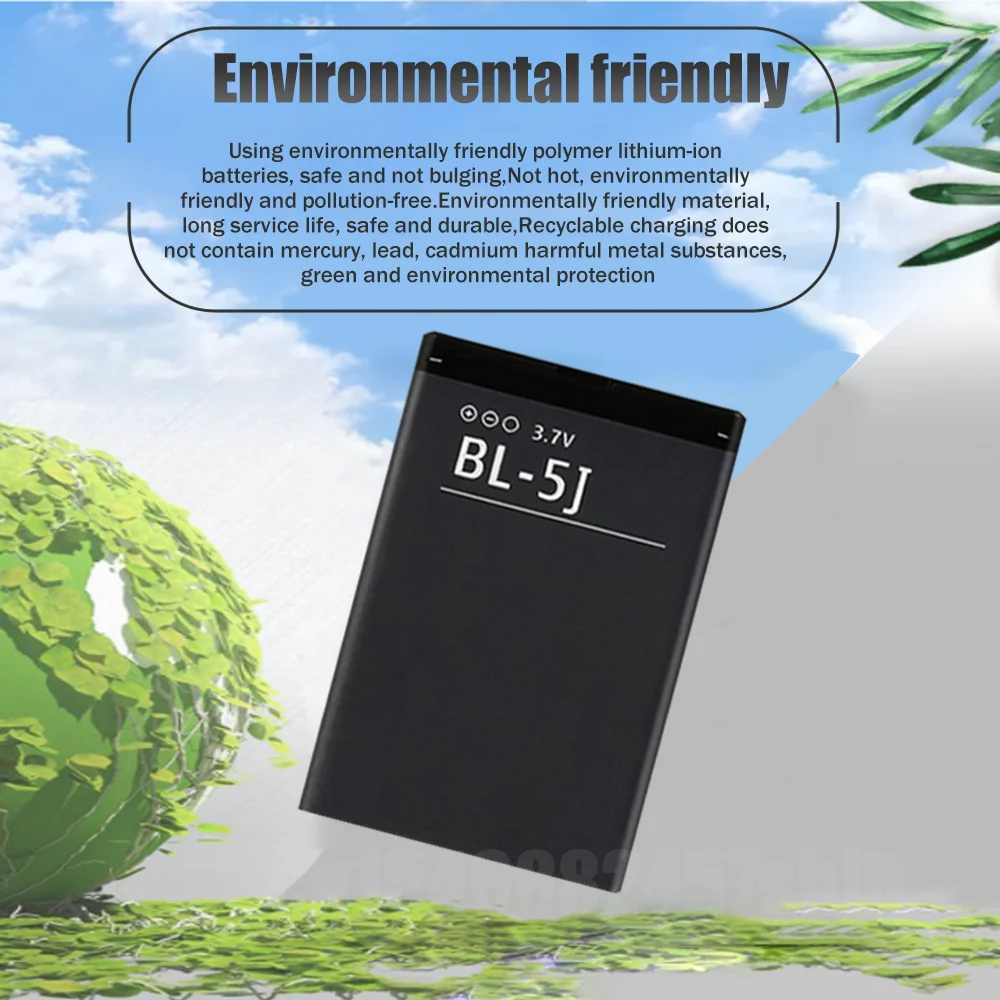 BL-5J BL 5J BL5J 3 7 V 1320mAh литиевая батарея для телефона Nokia 5230 5233 5235 5800 XpressMusic N900 Li-Ion Cell -