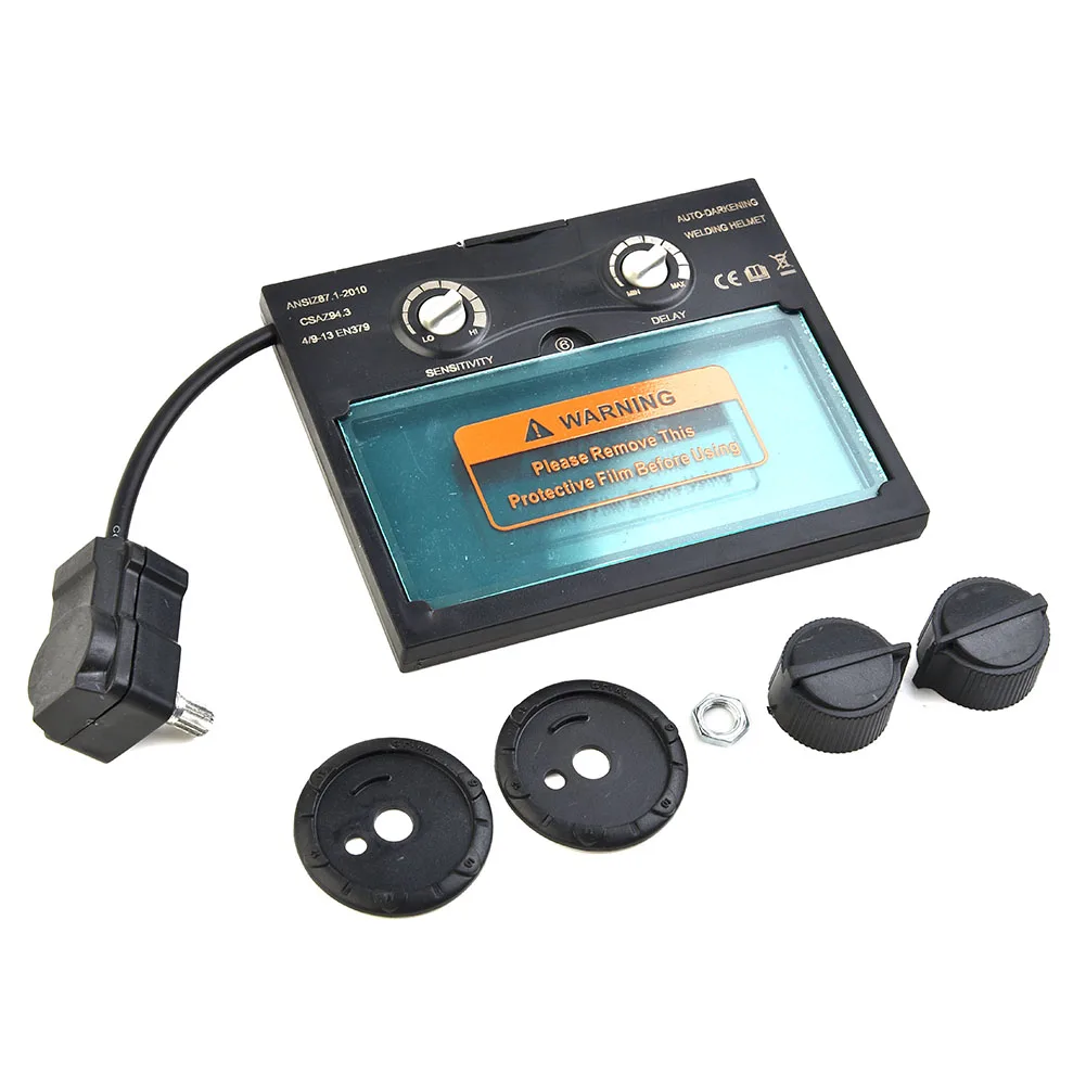 

110 X 90 X 9mm Solar Pro Auto Darken Welding Helmet Mask Lens Automated Filter Lens Hood Fully Automatic Tool Accessories