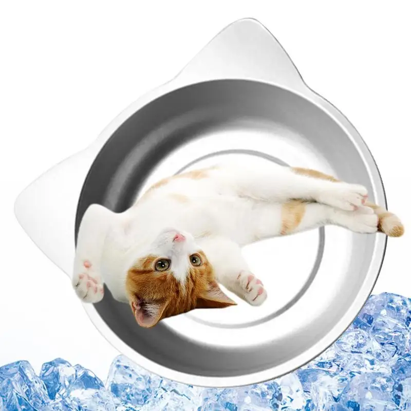 

Cooling Pad For Dog Cat Bed Cooling Mat Basin Aluminum Pet Cat House Comfortable Cool Nest Basin For Cats Small Medium Large