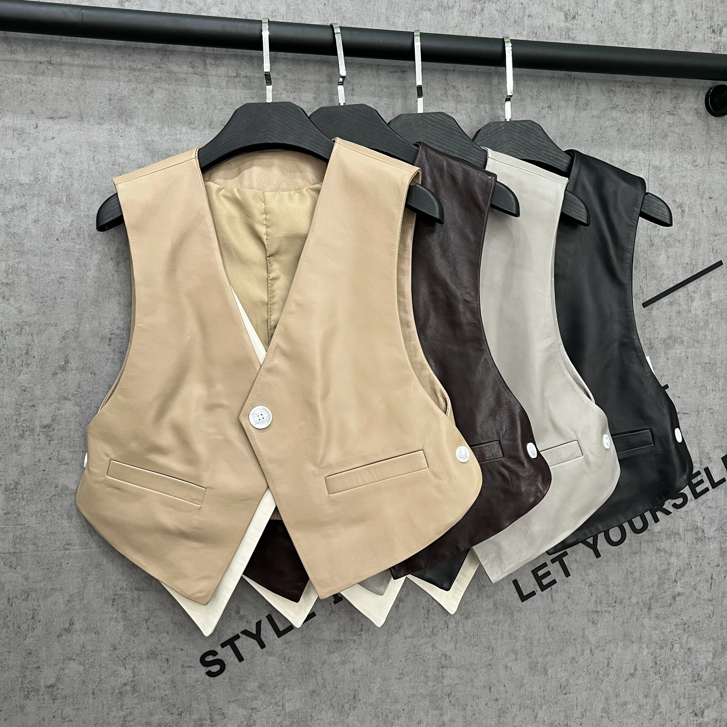 Европейские товары 24 весенне-осенний новый женский костюм из овчины