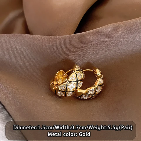 Серьги-капельки Taoya золотистого цвета с черными линиями