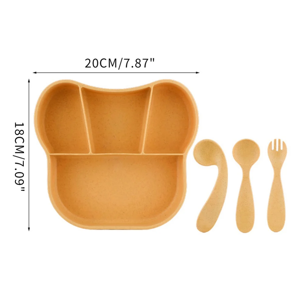 Набор детских обеденных тарелок для малышей детей взрослых лоток из пшеничной