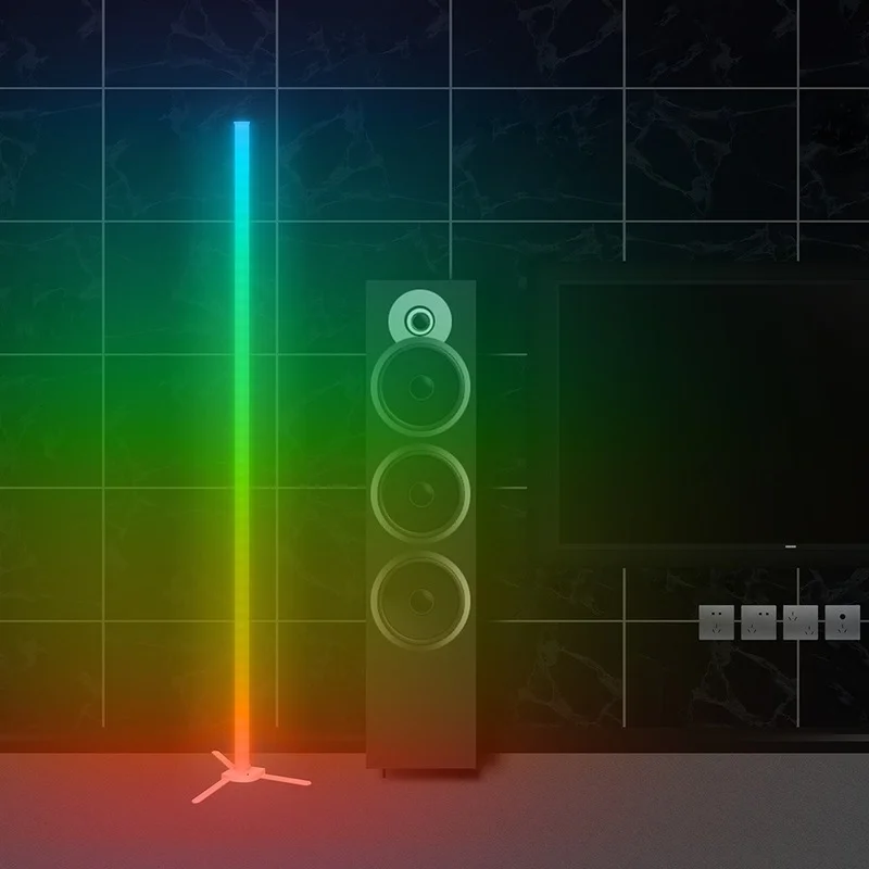 

Music Bluetooth Symphony RGBW Colorful Lights Upright Easy-to-assemble Corner Lights LED Floor Atmosphere Lights Sunset Lights