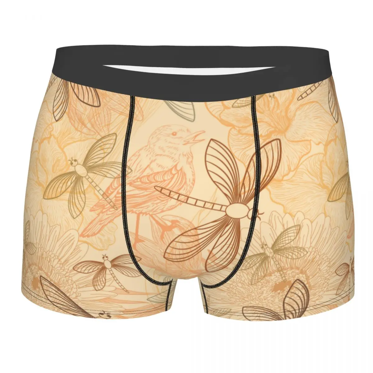 

Men's Panties Underpants Boxershorts Birds With Dragonflies Underwear for Man Sexy Male Boxer Shorts