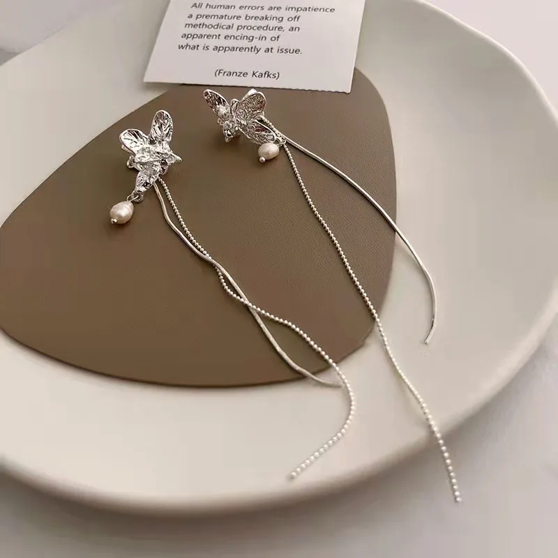 

Korean Style Butterfly Ear Clips Without Piercing For Women Sparkling Zircon Ear Cuff Clip Earrings Wedding Party Jewelry Gifts