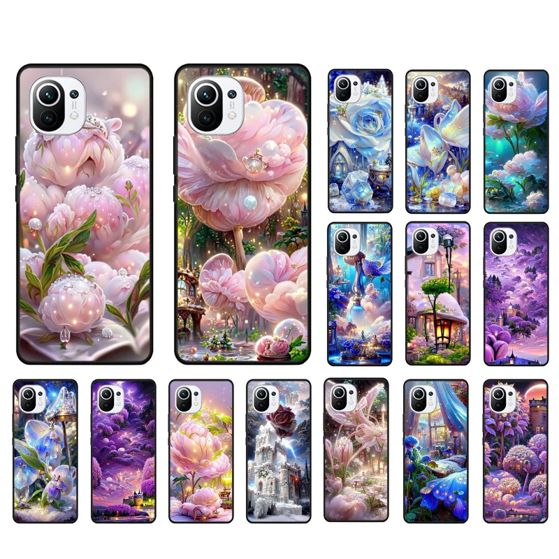 

Nature Flower Peony Rose Phone Case for Xiaomi Mi 11T 11 Pro 10T 10 10Pro 12 11 lite 5G NE 10pro Poco X3 Pro Poco F3 M3