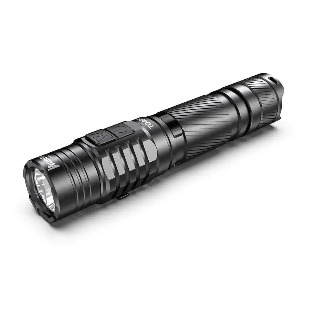 

WUBEN Tactical LED Flashlight TO40R CREE XP-L-V6 LED Bulbs 1200 Lumens USB Rechargeable IPX8 Waterproof with 18650 Li-Battery