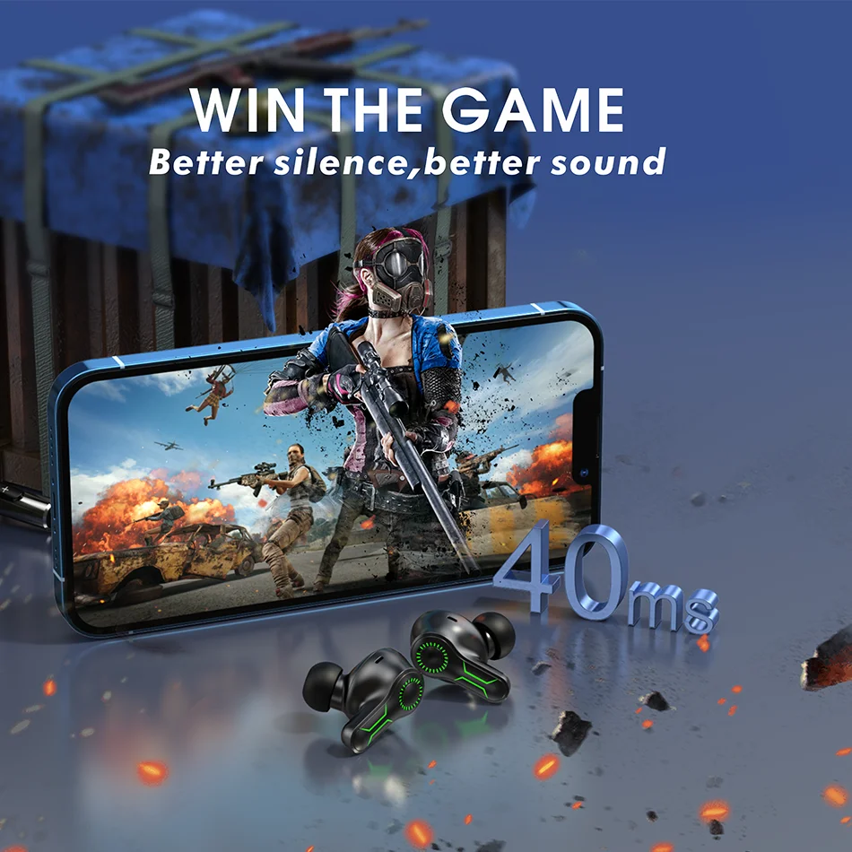 Настоящие водонепроницаемые наушники TWS ANC Fone Bluetooth шумоподавляющие беспроводные