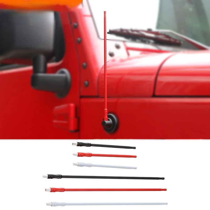 

Car Metal Aerials for Jeep Wrangler JK 2007-2017 3 Color 17CM 33CM AM FM Radio Antennas for Jeep Wrangler JL 2018+