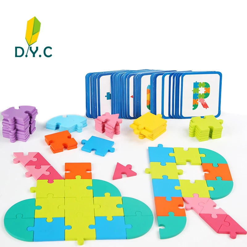 

DIY Wooden Puzzle Toys Colourful Letters Cartoon Jigsaw Early Cognitive Brain Training Educational Games for Kid 3 to 5 Years