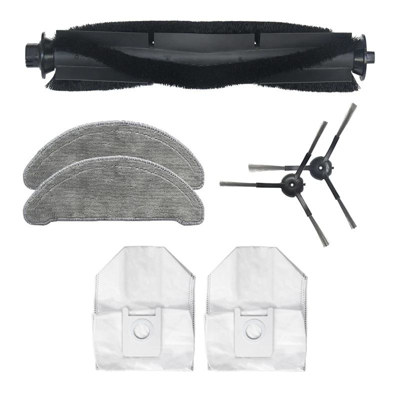 

EAS-7Pcs Roller Main Brush Mops Cloths Dust Bags Side Brush For Xiaomi ROIDMI EVE Plus Robot Vacuum Cleaner Accessories