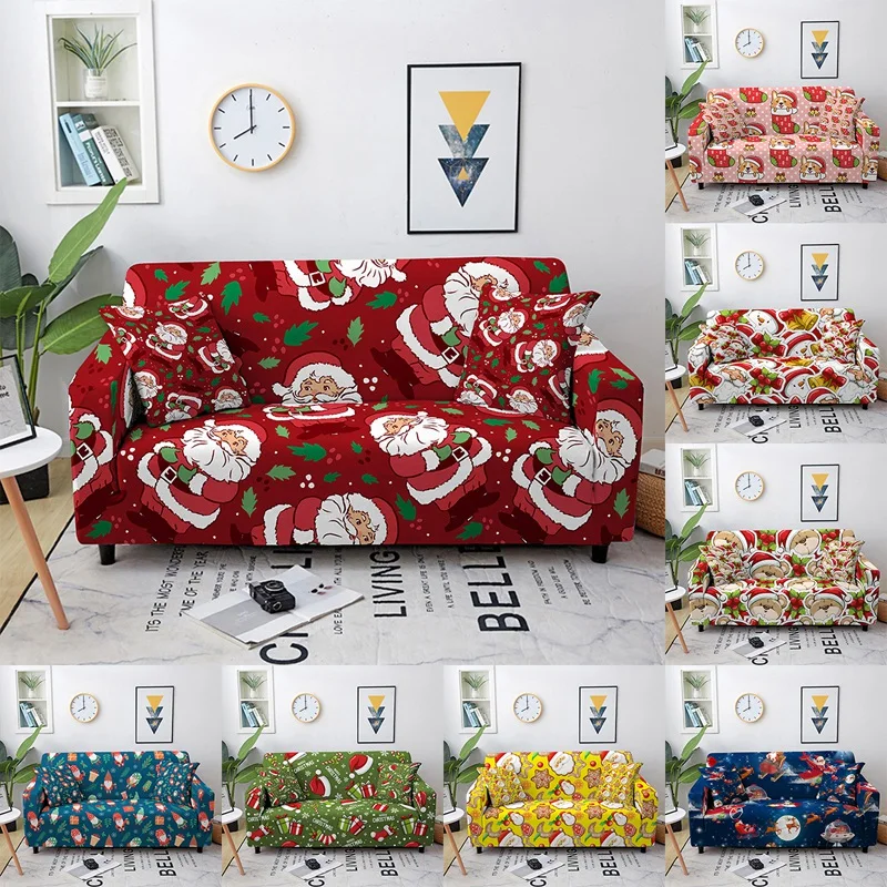 

Christmas Series Home Decoration Sofa Cover Cartoon Pattern Sofa Covers for Living Room Sectional Sofa Cushion Cover 1PC
