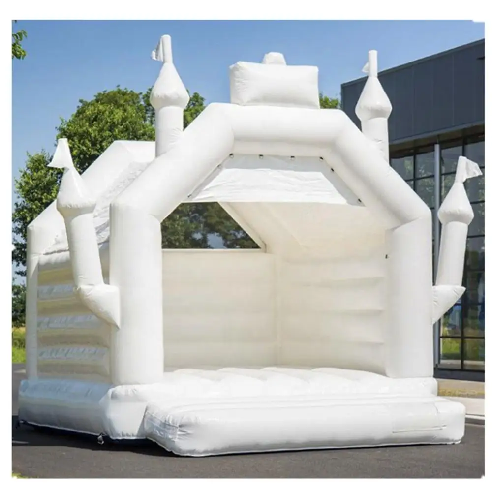 

White Wedding Inflatable Bouncy Castle Bounce House Jumper New Model 4m/5m Inflatables Jumping Castles Bouncer