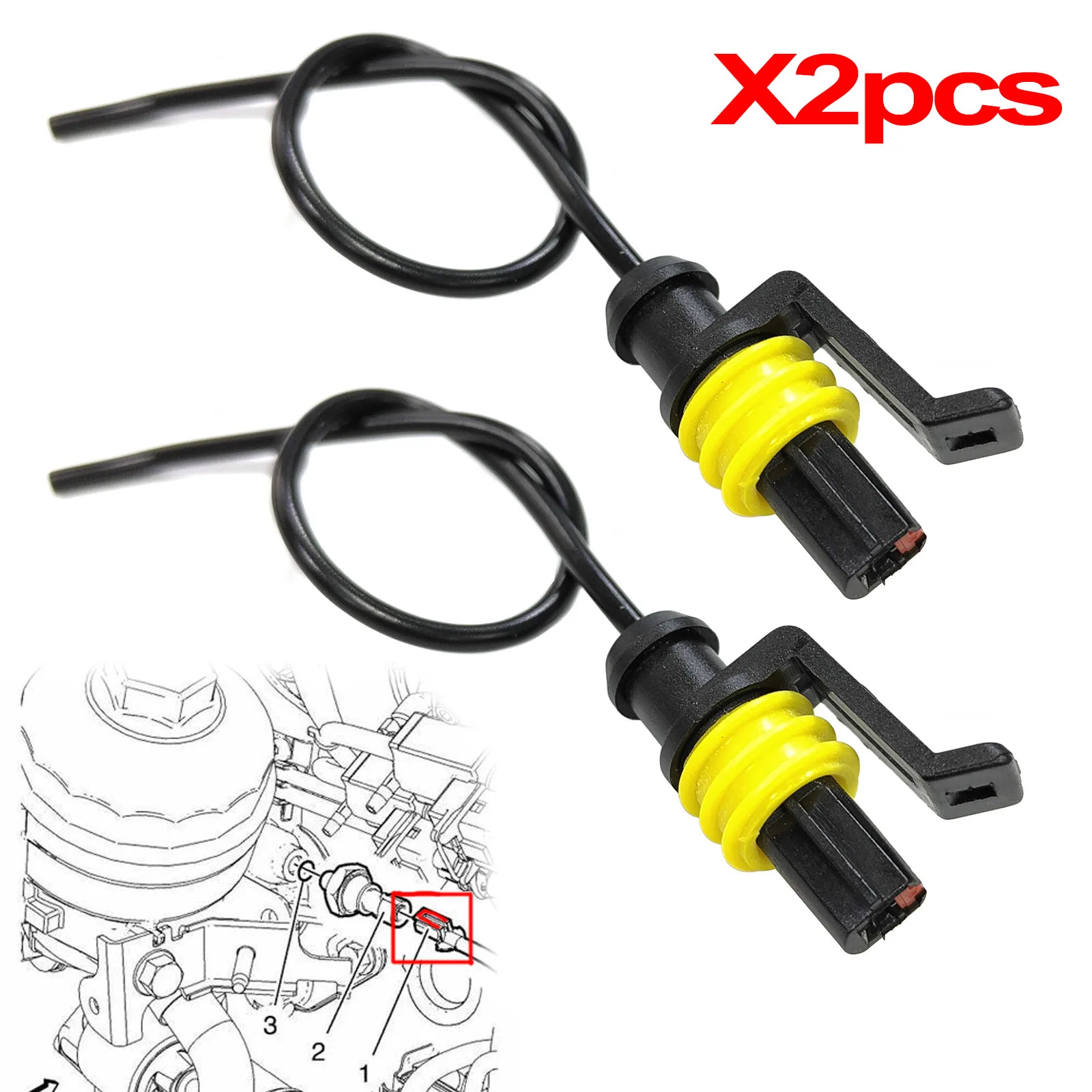 

2x 1PIN разъем датчика давления масла для Opel Vauxhall Agila Astra Cascada Combo Corsa Insignia Meriva Mokka Zafira