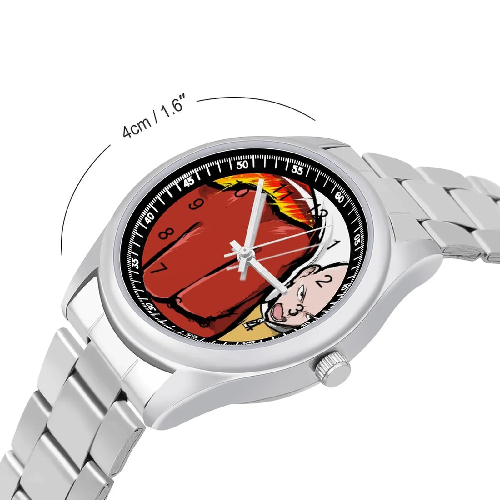 Спортивные женские кварцевые часы с одним дыроколом из нержавеющей стали -