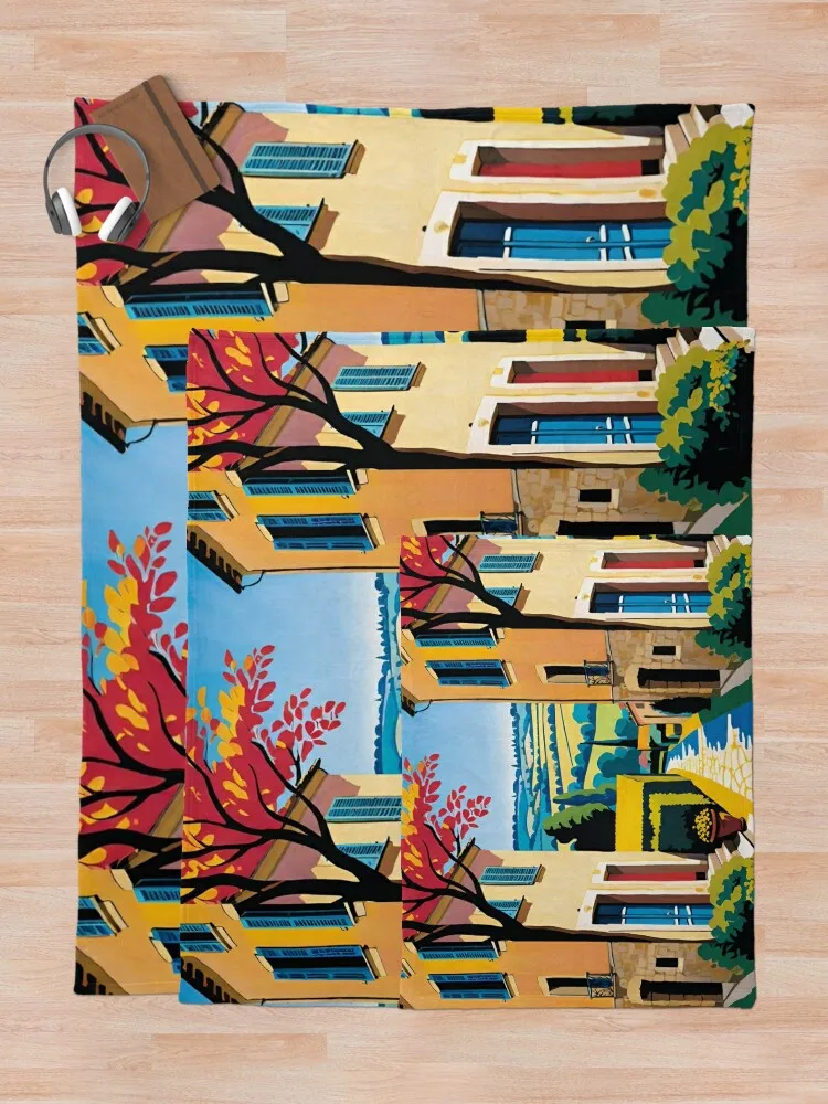 Прованс Пейзаж Художественный принт Очаровательная французская сельская