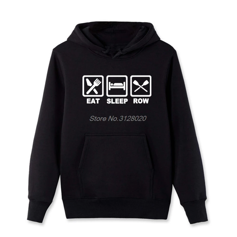 

Funny Eat Sleep Row Hoodie Men's Classic Spring autumn Hoody zipper Sweatshirts Casual Male Streetwear Brand Fashion jacket Tops