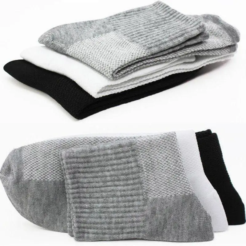 WTEMPO 1 Pair Cushion Woman Crew Socks Mesh Classic Necessary Style Solid Female Ankle Socks