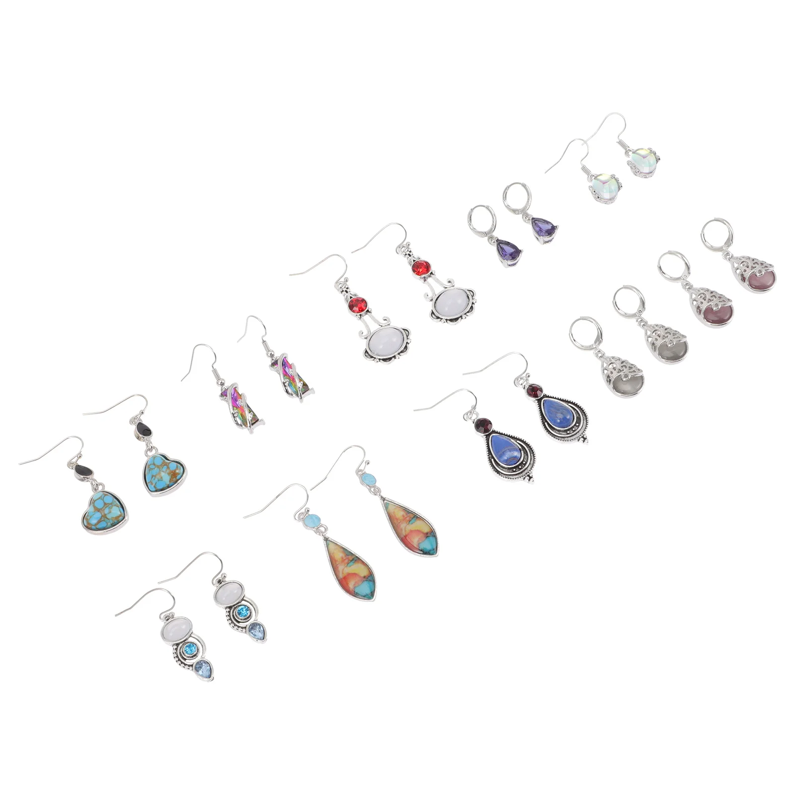 

10 Pairs Opal Earrings Bohemian Earrings for Rhinestone Earrings Jewelry